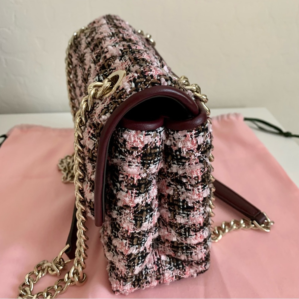 Kate Spade Natalia Tweed Pink Small Crossbody - Picture 2 of 10